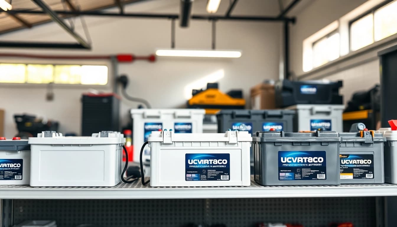 Showcase of lithium RV batteries demonstrating advanced technology and sleek design.