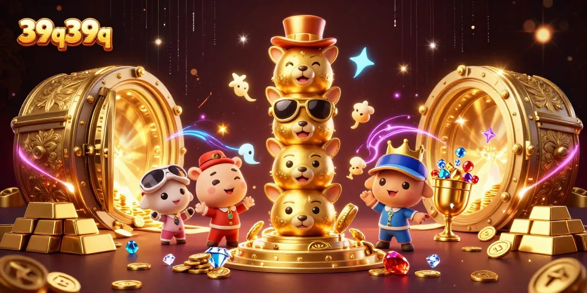 Win big with 39q39q in a vibrant casino scene featuring a magical totem pole!