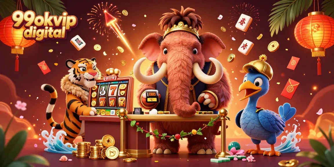 Engage with 99okvip digital's thrilling casino offerings illustrated in vibrant fashion.