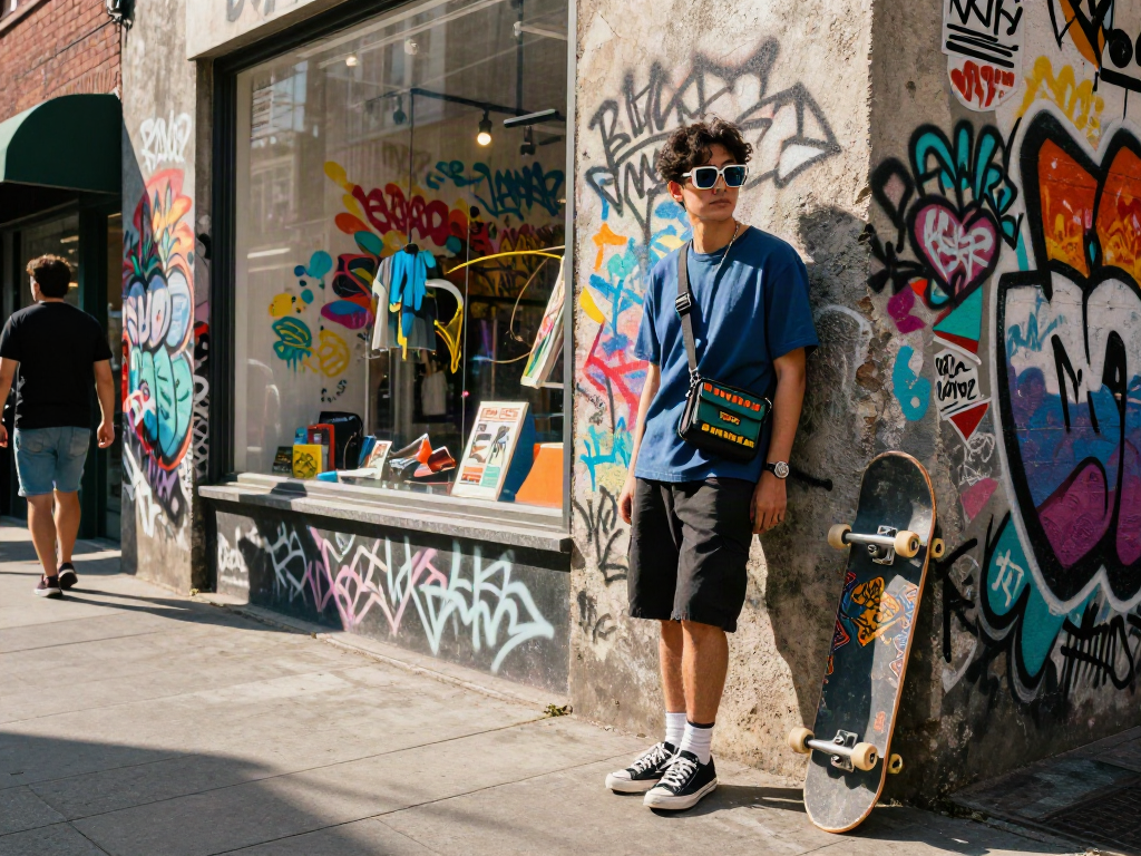 Fashionisk .com style inspiration in an urban street scene with trendy outfit and accessories.