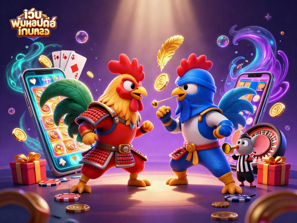 เกมพนันออนไลน์เว็บตรงที่น่าตื่นเต้นกับไก่ต่อสู้ในฉากคาสิโน