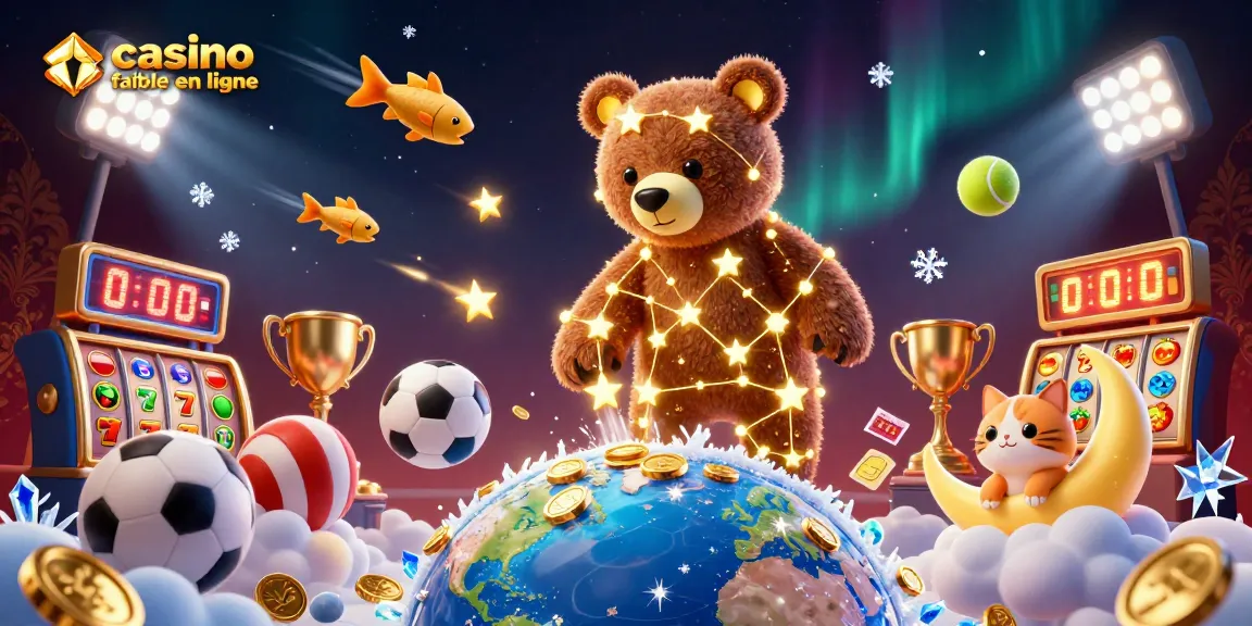Vivez le frisson des jeux avec un casino fiable en ligne dans une scène de casino vibrante riche en éléments.