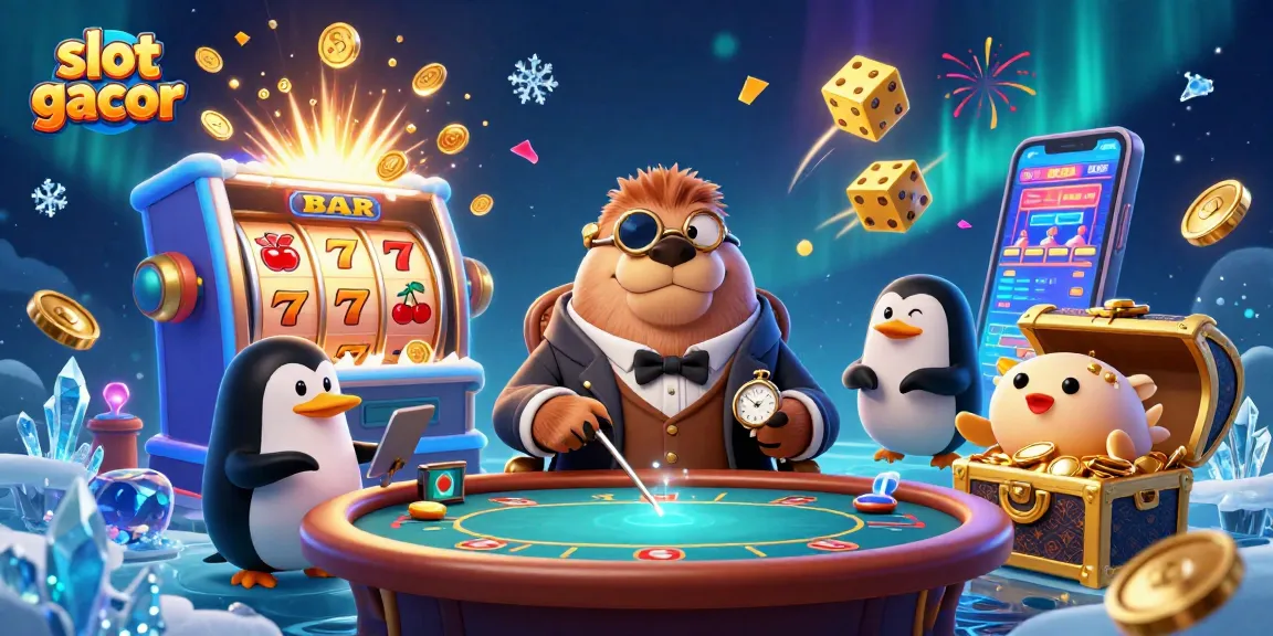 Experience thrilling slot gacor action as the jolly walrus and friends play at an underwater casino.
