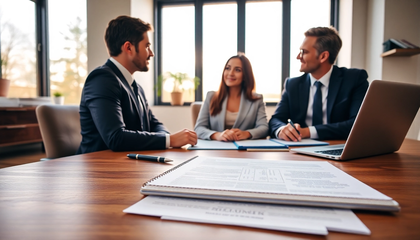 Discussing Family Law Financial Agreements in a modern legal office setup.