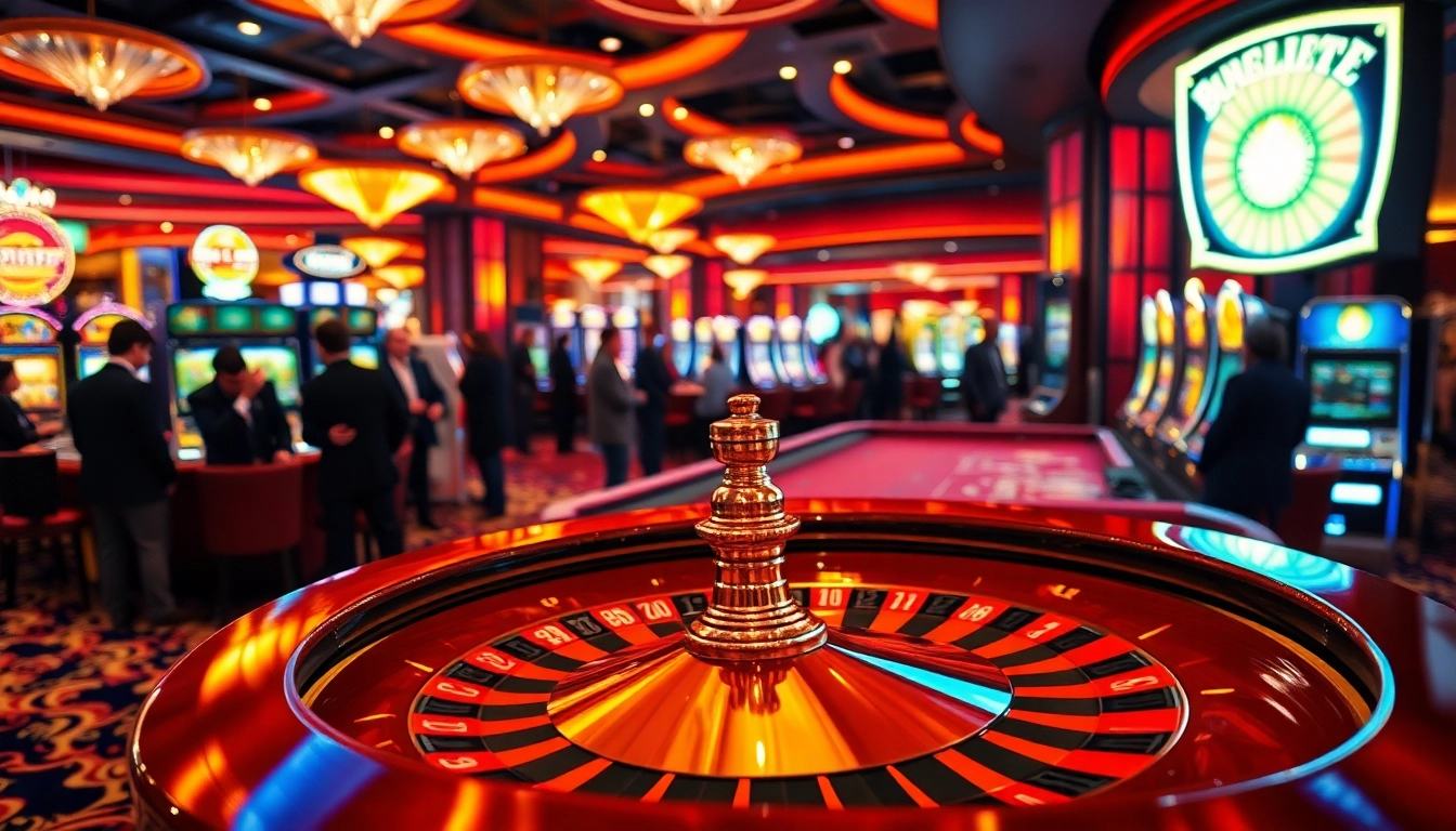 arushoki memutar roda roulette di kasino yang ramai dan mewah.