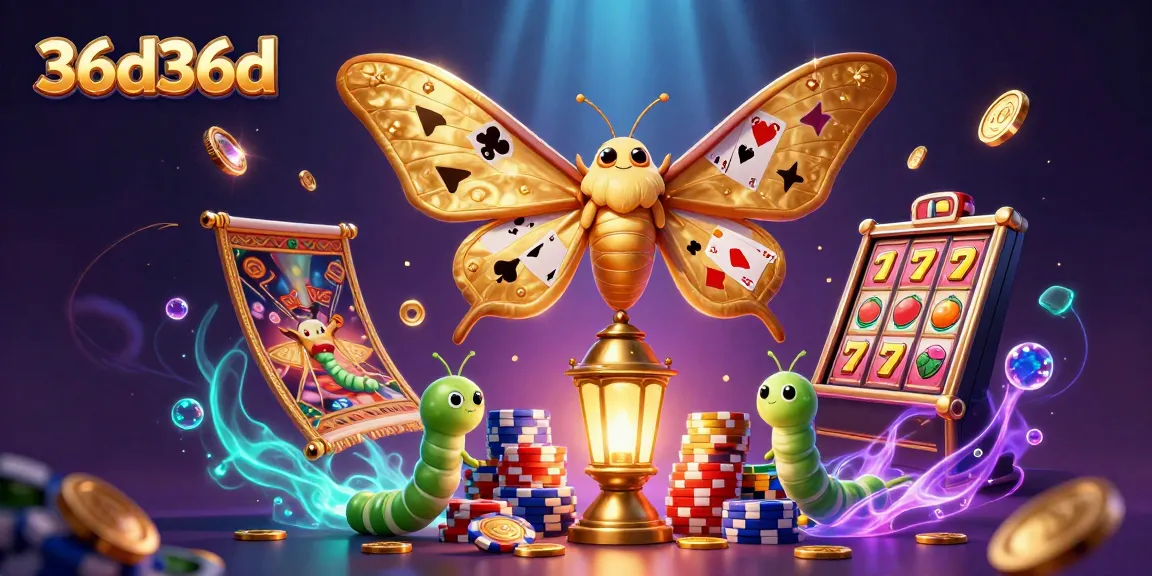 Experience thrilling casino adventures with 36d36d's dynamic scene of colorful poker chips and sparkling gems.