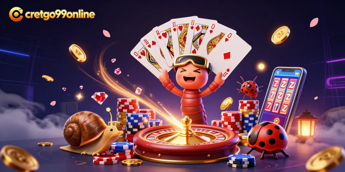 Experience thrilling gameplay at cretgo99online with a spirited casino illustration showcasing exciting gaming elements.