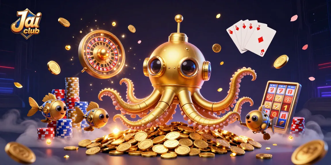 Experience the thrill at Jai club with a dynamic underwater casino scene filled with treasure!