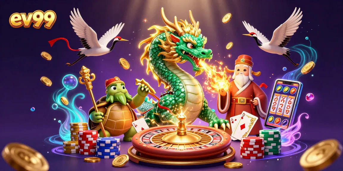 Experience thrilling gameplay at ev99 with dazzling slot machines and vibrant casino elements.