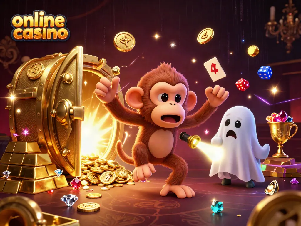 Juega en un casino online mientras disfrutas de una escena llena de oro y emoción.