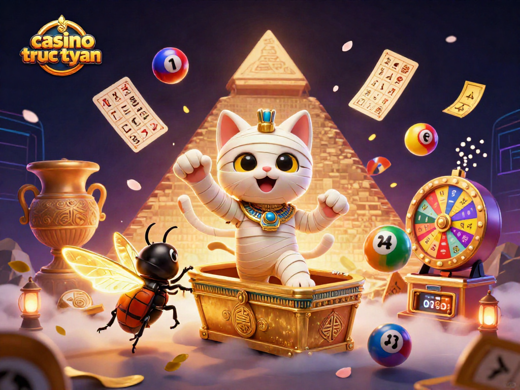 Chơi tại casino trực tuyến với hình ảnh sòng bạc sống động cùng các nhân vật hoạt hình.