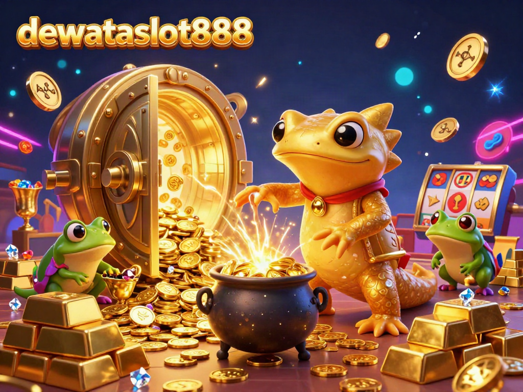 Dewataslot888 menawarkan pengalaman bermain slot yang menakjubkan dengan simbol keberuntungan dan peti harta karun berkilau.