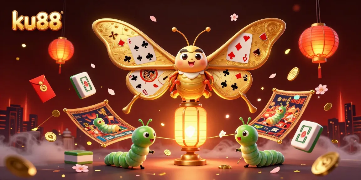 ku88 champions card games in a vibrant 3D casino celebration full of excitement.