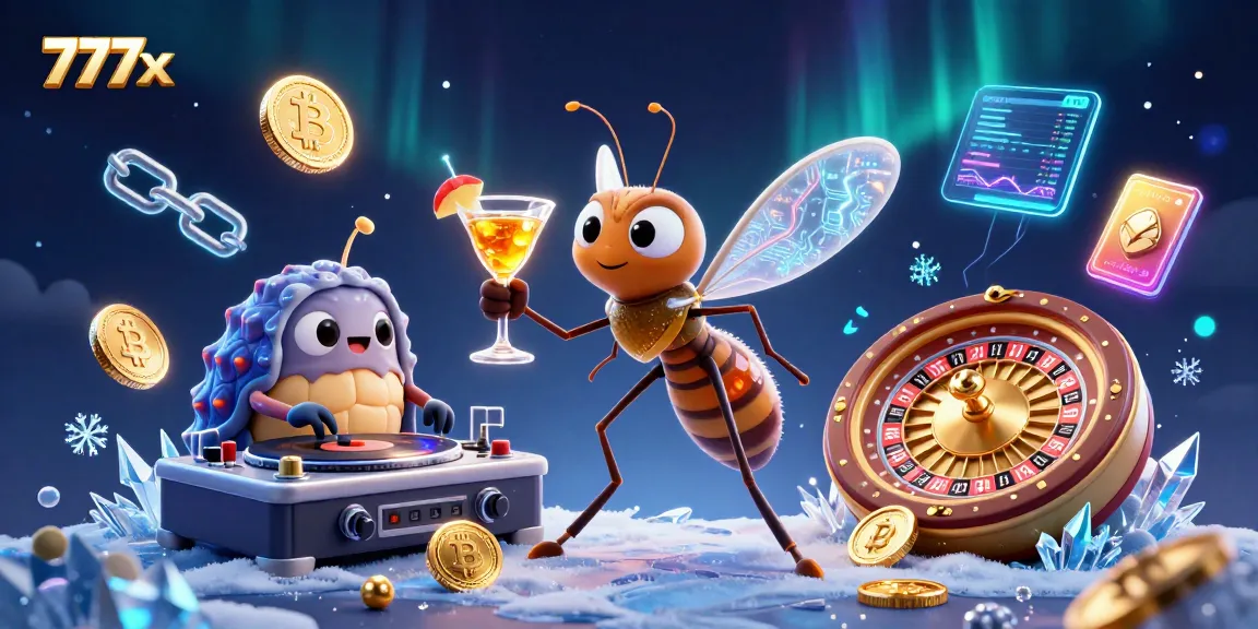 Engage with thrilling games at 777x casino while enjoying vibrant 3D illustrated characters and digital elements.