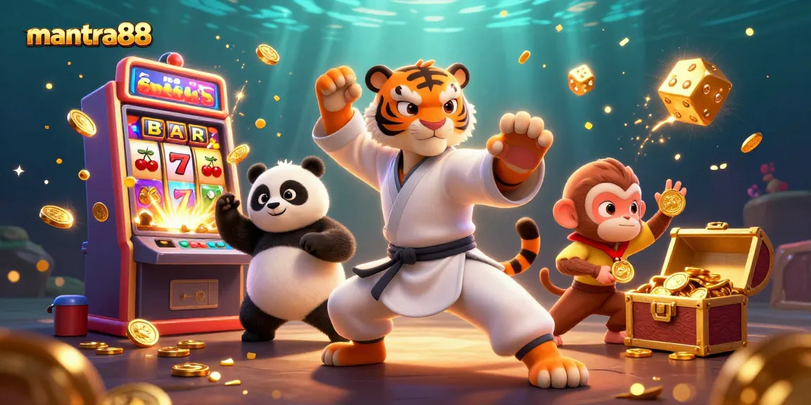 Witness mantra88's excitement through this vibrant 3D illustration, capturing slot wins and thrilling gameplay.