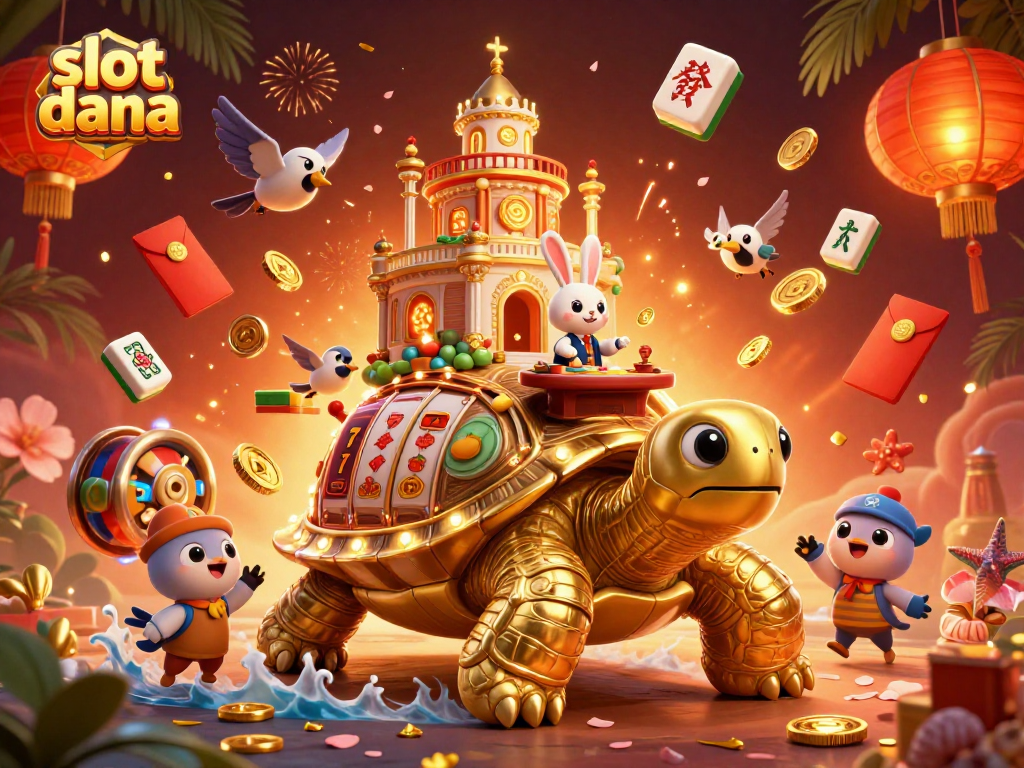 Experience exciting gameplay and big wins with slot dana at a vibrant casino scene featuring a golden tortoise.