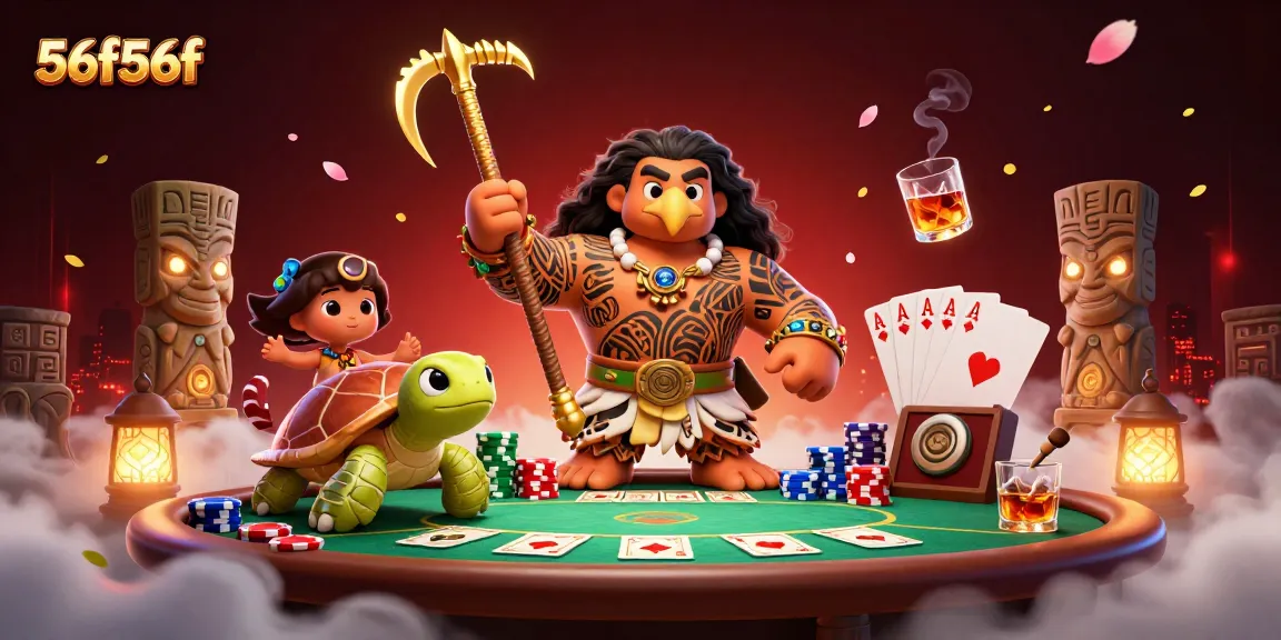 Engage with the vibrant casino atmosphere at 56f56f, featuring a demigod hawk and symbols of poker.
