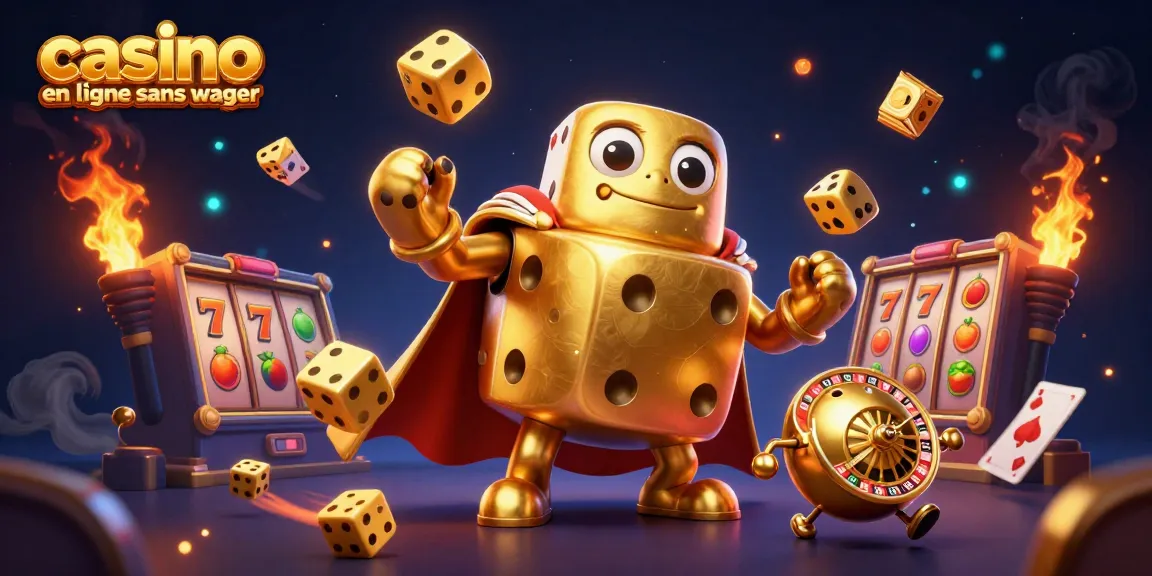 Jouez à casino en ligne sans wager avec des dés dorés et plein d'éléments de jeu captivants.