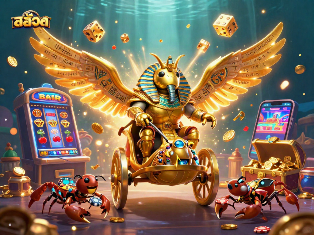Engage with สล็อต by experiencing the vibrant jackpot excitement of a dynamic casino illustration.