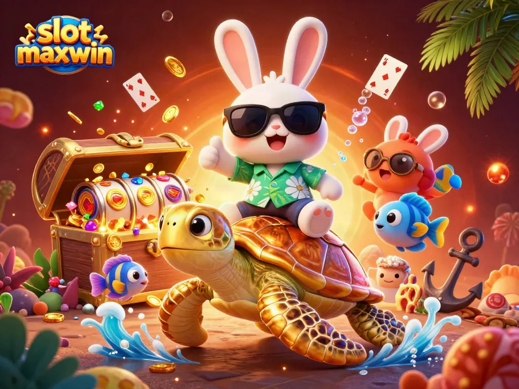 Experience thrilling wins with slot maxwin in this vibrant gambling illustration filled with energy.
