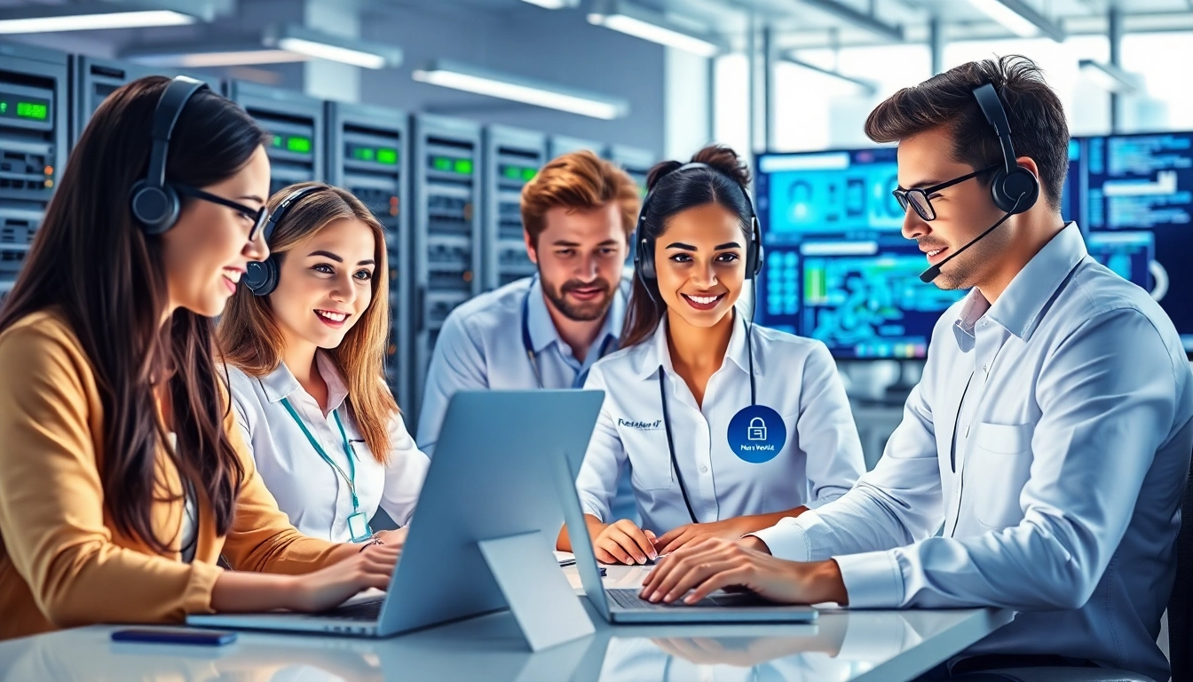 What is the best IT support company in London? Professionals collaborating on IT support solutions in a modern setting.