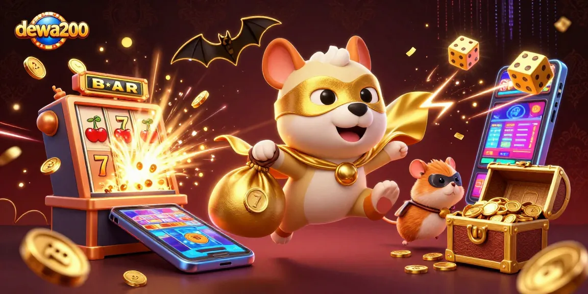 Mainkan slot jackpot di dewa200 dengan karakter lucu dalam ilustrasi 3D yang bersemangat.