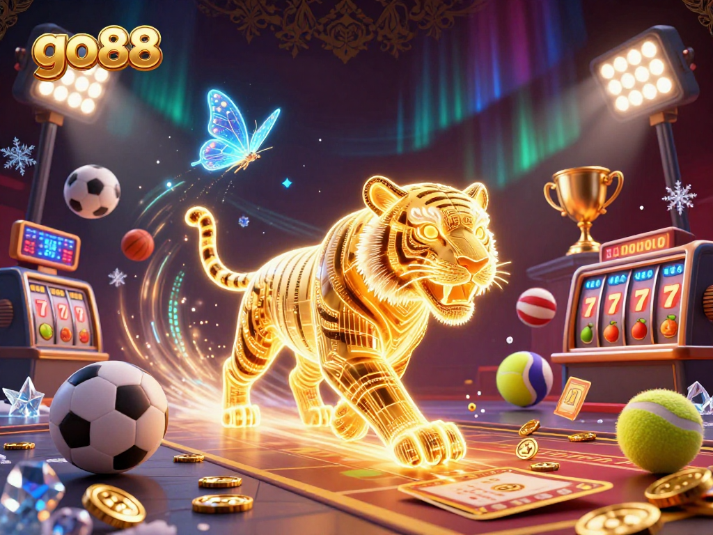 Experience exciting gameplay at go88 with vibrant 3D casino scenes showcasing sports betting and jackpots.