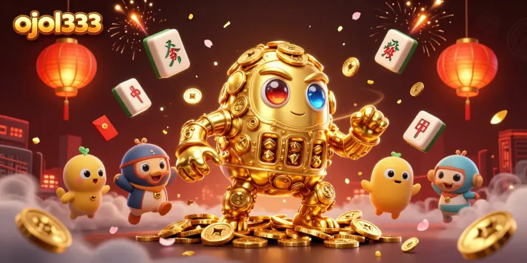 Spin to win with ojol333's immersive gaming experience featuring a gold golem and dynamic elements.