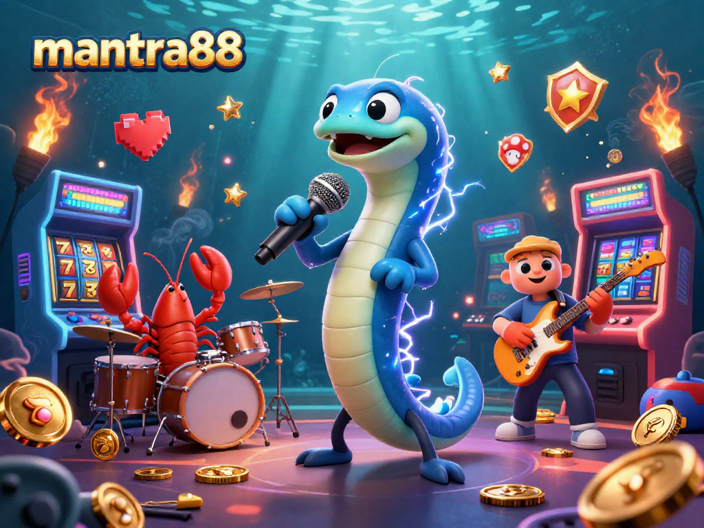 Experience mantra88's vibrant underwater casino with colorful characters and gaming elements.
