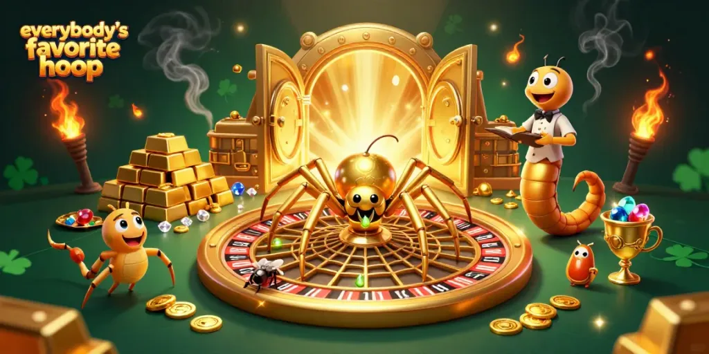 Engaging scene featuring everybody's favorite hoop amidst a vibrant casino atmosphere with golden treasures.
