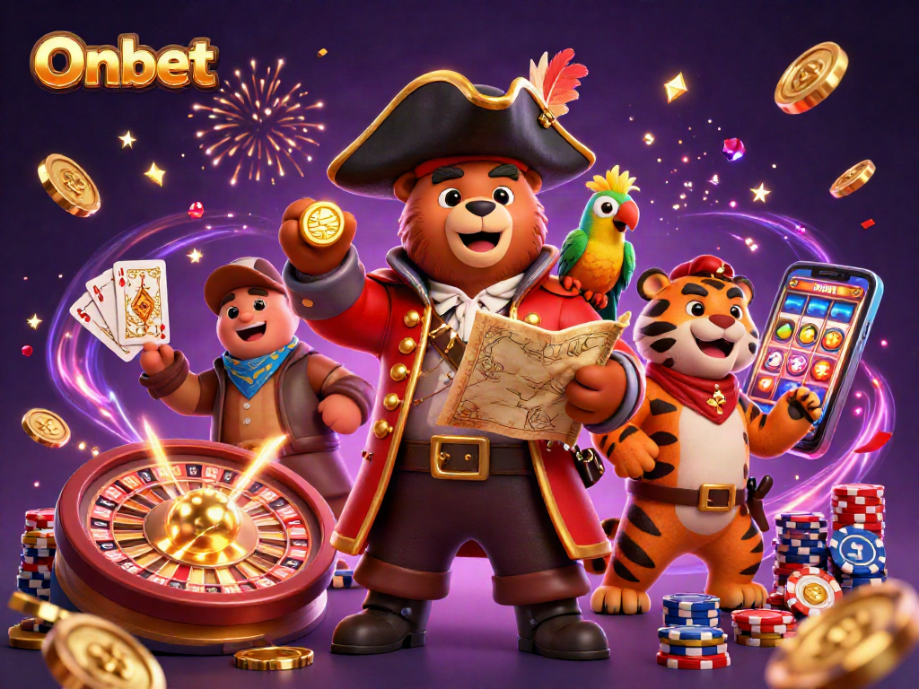 Engage in thrilling gameplay with Onbet featuring a dynamic scene of casino excitement.