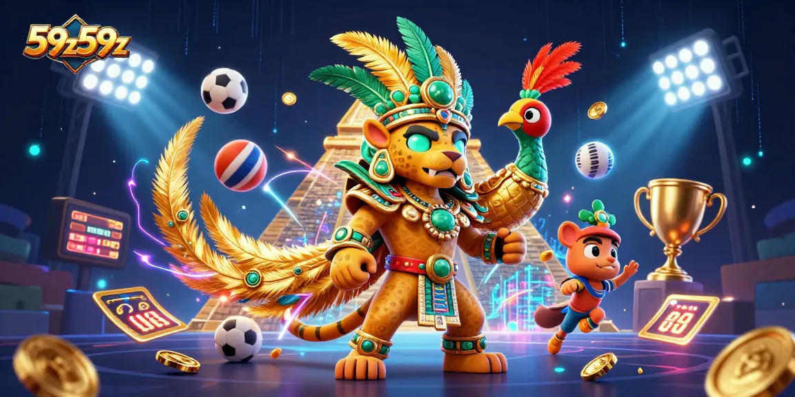 Aposte com emoção no 59z59z ao lado de um sacerdote jaguar em um cenário vibrante do mundo dos jogos.