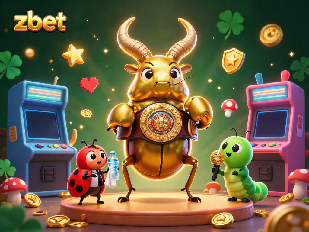 Experience immersive gameplay with zbet's dynamic casino scene featuring colorful arcade machine elements.