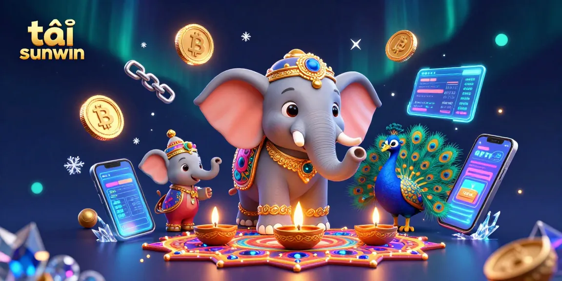 Engage with tải sunwin gaming through immersive 3D illustrations featuring vibrant characters and casino elements.